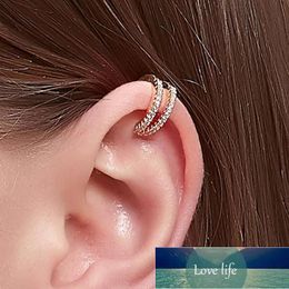 Crystal Earrings Double Layer Clip Earrings For Women Zircon Earing Without Hole Jewelry Fake Earring Single Earings Factory price expert design Quality