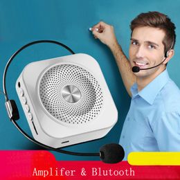 Portable Bluetooth Speaker Mini Megaphone Voice Amplifier Band Waist Radio Clip Support FM TF MP3 Speakers Power Bank Tour Guides Teachers