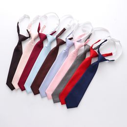 solid necktie preppy style Ties multicolor cotton tie Japanese school JK uniform Cheque skirt neckties wmq944