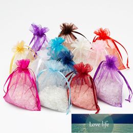 drawstring birthday gift bags UK - 100pcs lot 7x9cm Drawstring Organza Bags Jewelry Packaging Bags Wedding Party Gift Bag Christmas Birthday Gift Candy Bag Factory price expert design Quality Latest