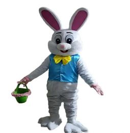 NEW Sell Like Hot Cakes Professional Easter Bunny Mascot costume Bugs Rabbit Hare Adult Fancy Dress Cartoon