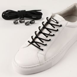 Elastic No Ties Shoelaces Canvas Shoelaces For Boys Girls Metal Capsule Buckle Lazy Shoe Laces