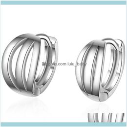 Hie Earrings Jewelrythree-Layer Line Around The Personality Of Simple Temperament Female Models Short Paragraph Sier Plated Ear Rings Ye026