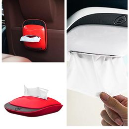 Tissue Boxes & Napkins 2021 Multi-functional Car Napkin Holder Organizer Storage Box Auto Supplies With Function