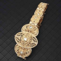 Caucasus Ethnic Women's Belt Retro Crystal Wedding Jewelry Body Chain Length Adjustable