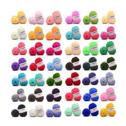 1PC Beautiful 31 Colourful Soft Baby Warm Milk Cotton Yarn Fibre Velvet Yarn Hand Knitting Wool Crochet Yarn DIY Sweater Y211129