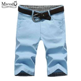 high quality Mwxsd Brand Mens Cotton Shorts Summer Men Shorts Homme Stylish Casual Beach Shorts Men Short Pants 28~38 H1210