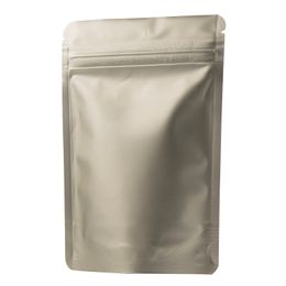 Two Sizes Available Brass Color Zip Lock Stand up Coffee Packing Bags Food Zipper Seal Pure Aluminum Foil Package Bag