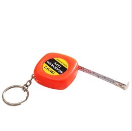 2021 Mini 1M Tape Measure With Keychain Small Steel Ruler Portable Pulling Rulers Retractable Tape Measures Flexible Gauging Tools