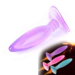 Nxy Sex Anal Toys Mini Plug Jelly Toys Real Skin Feeling Adult Products Butt for Beginner Erotic 1220