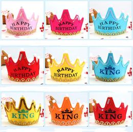 Children's birthday party decoration hats Christmas glowing crown cap baby one-year-old adornment supplies date of birth hat SN2852