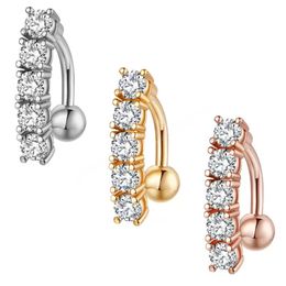 Navel & Bell Button Rings Crystal CZ Belly Button Ring Nombril Ombligo Women Men Sexy Body Piercing Jewellery