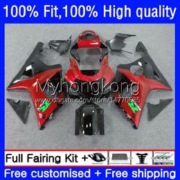 Dark red black Motorcycle Bodywork For SUZUKI GSXR 1000CC 1000 CC 2000 2001 2002 Body 24No.66 GSXR-1000 GSX-R1000 00-02 GSXR1000 K2 00 01 02 OEM Injection Mold Fairing