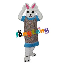 Mascot Costumes803 White Chef Bunny Rabbit Mascot Costume For Adult Adult Character Design