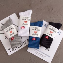 The new department of the original style embroidered love beard tube socks sen socks college style men and women