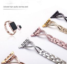 2022 Suitable for Apple strap fashion small fragrance metal stainless steel single ring denim chain Iwatch p 38 40 42 44mm