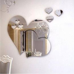 Wall Stickers LOVE 3D Mirror Sticker Home Decor Living Room Bedroom Art Decal Acrylic Mural Decoration