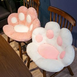 Cute Teddy Bear Paw Cushion Plush Toys Cartoon Stuffed Soft Animal Seat Pillow for Girls Home Indoor Carpet Sofa Cushion Decor