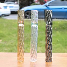 4Inch Thick Pyrex OG Glass Pipe One Hitter Pipes Spiral Steamroller Philtres Smoking Accessories Hookah Holder For Tobacco Dry Herb Oil Burner Dab Rig Bong