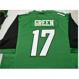 Custom 009 Youth women Marshall Thundering Herd Isaiah Green #17 Football Jersey size s-5XL or custom any name or number jersey