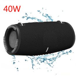 40W TWS Wireless Bluetooth Speaker FM Radio Waterproof Portable Column Super Bass Stereo Subwoofer Computer PC sound box