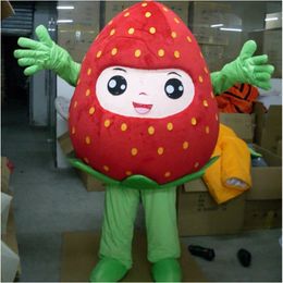 Halloween Strawberry Mascot Costume High Quality Cartoon Fruit Plush Anime theme character Adult Size Christmas Carnival fancy dress