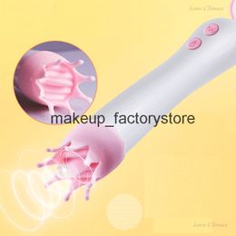 Massage Female Powerful Vibrator Double-headed Magic Wand Body Massager Tongue Licking Clitoral Stimulator Women Masturbation Sex Toys