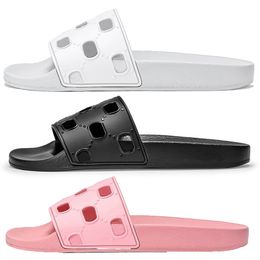 mens womens fashion cut-out pattern design flat slippers unisex causal rubber sandals pool slides outdoor beach flip flops