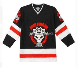 Five Finger Death Punch Men's Hockey Jersey Black Embroidery Stitched Customize any number and name Jerseys