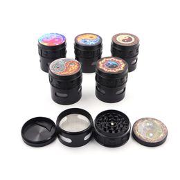 Colorful Cool 55MM Smoking Black Skull Zinc Alloy Dry Herb Tobacco Grind Spice Miller Grinder Crusher Grinding Chopped Hand Muller Cigarette High Quality Tool DHL