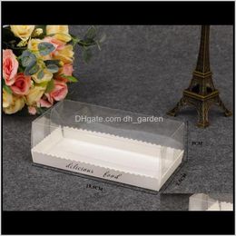 Office School Business & Industrial Drop Delivery 2021 Portable Transparent Clear Swiss Roll Cake Box Baking Packing Dessert Boxes Sn2306 7Qo