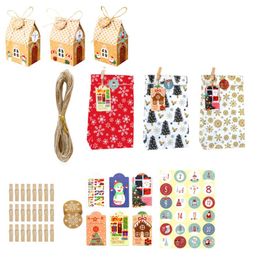 Gift Wrap 24 Sets Christmas Storage Pouches Paper Candy Bags Xmas Wrapping