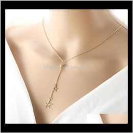 Fashion Jewelry Womens Chain Cute Stars S523 Y74Dz Necklaces Iove0
