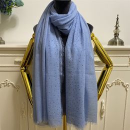 Women's long scarf shawl pashmina good quality 100% cashmere material thin and soft plain Diamond shining big size 200cm -90cm