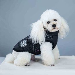 Chest New Dog Clothes Back Integrated Cotton Vest Pet Cotton Clothes Winter Clothes Thickened Two LeggedJK56