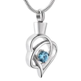 Silver Hollow Inlaid Gemstone Cremation Pendant,Cremation Pendant Necklace Memorial Pet Cat/Dog-With Filling Kit