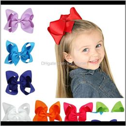 Baby Maternity Drop Delivery 2021 Girls Solid Tie Hairclips 12 Designs Candy Color Cute Big Bow Clips Kids Hair Accessories 11Dot5Cm Hairpin
