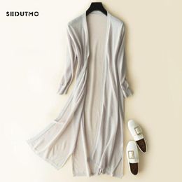 Women's Blouses & Shirts SEDUTMO Summer Long Kimono Women Knitted Cardigan Blouse Thin Autumn Boho Tops Oversize Beach Shirt ED811