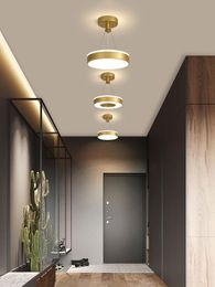 -Подвесные светильники Современные светодиодные потолочные светильники для крыльца проход ванная комната гостиная спальня черное золото кованые железа люстры