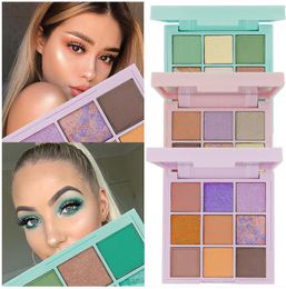 GLAZZI Brand 9 Colours Eyeshadow Palette: Pastel Obsessions Eyeshadow Palette - Mint & Lilac, Rich Colours with Velvety Texture, Neutral Shades and Ultra-Blendable