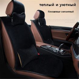 Car Seat Covers Cushion Winter Plush Warm Short Hair Cotton Pad Wool Heating All Seasons Universal Cover