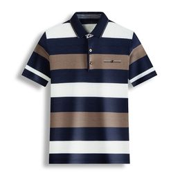 Ymwmhu New Men Striped Polo Shirt Pure Cotton Thin Summer Tops Casual Streetwear Clothes Slim Fit Casual Polo Shirt Men 210401