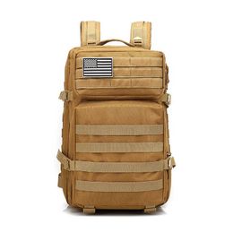 Waterprood Military Shoulder Bag Men Outdoor Hiking Backpacks 45L 3P Molle Tactical Backpack Hunting Backpack Oxford Sport Bag Q0721