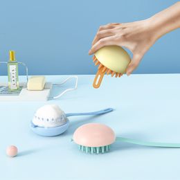 Soft Silicone Shampoo Brush Head Body Scalp Care Bath Spa Slimming Massager DH8588