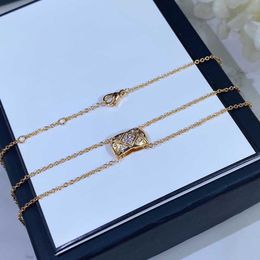 V gold material punk charm band bracelet with diamond in two colors plated for women wedding jewelry gift have box stamp PS4858