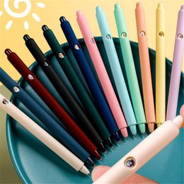 Gel Pens 6pcs Multi Coloured 0.5mm Retractable Ballpoint Highlighter Text Marker Refill Rods Stationary Supplies
