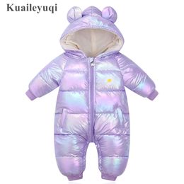 born Children Winter Baby Clothes waterproof Romper For Girl Boy Jumpsuit Cotton Overalls Kids Costume Infant Clothing 220106