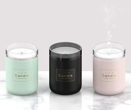 280ML Candle Lamps Humidifier Ultrasonic Air Soft Light USB Essential Oil Diffuser Car Purifier Aroma Anion Mist Maker