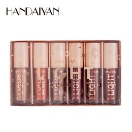 HANDAIYAN 6 Colours Matte lips gloss Liquid Lipstick Moisturising Pearly Lustre Long-Lasting Smudge-Proof Wateproof Lip Glosses