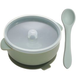 BPA Free Baby Silicone Training Sucker Bowl With Lid Toddler Food Set Kids Silica Gel Feeding Tableware Drop 211026